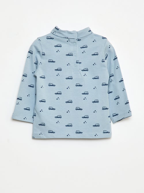 Sous-pull avec col montant à motif - Kiabi