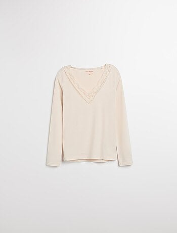 Sous-pull avec détail dentelle, MO Fashion