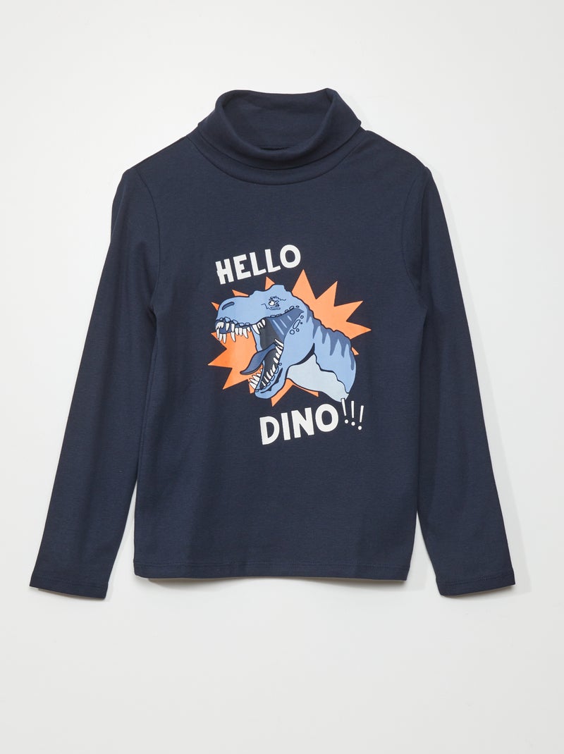 Sous-pull avec imprimé Bleu - Kiabi
