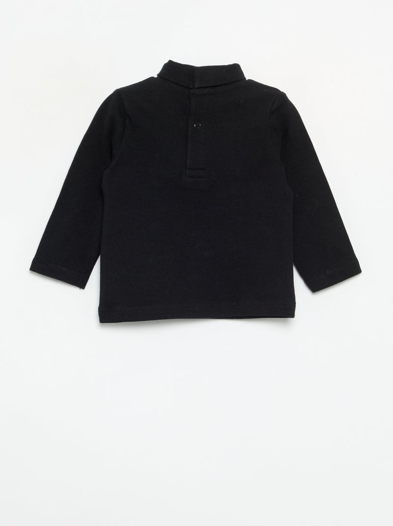 Sous-pull avec nœud animé Noir - Kiabi