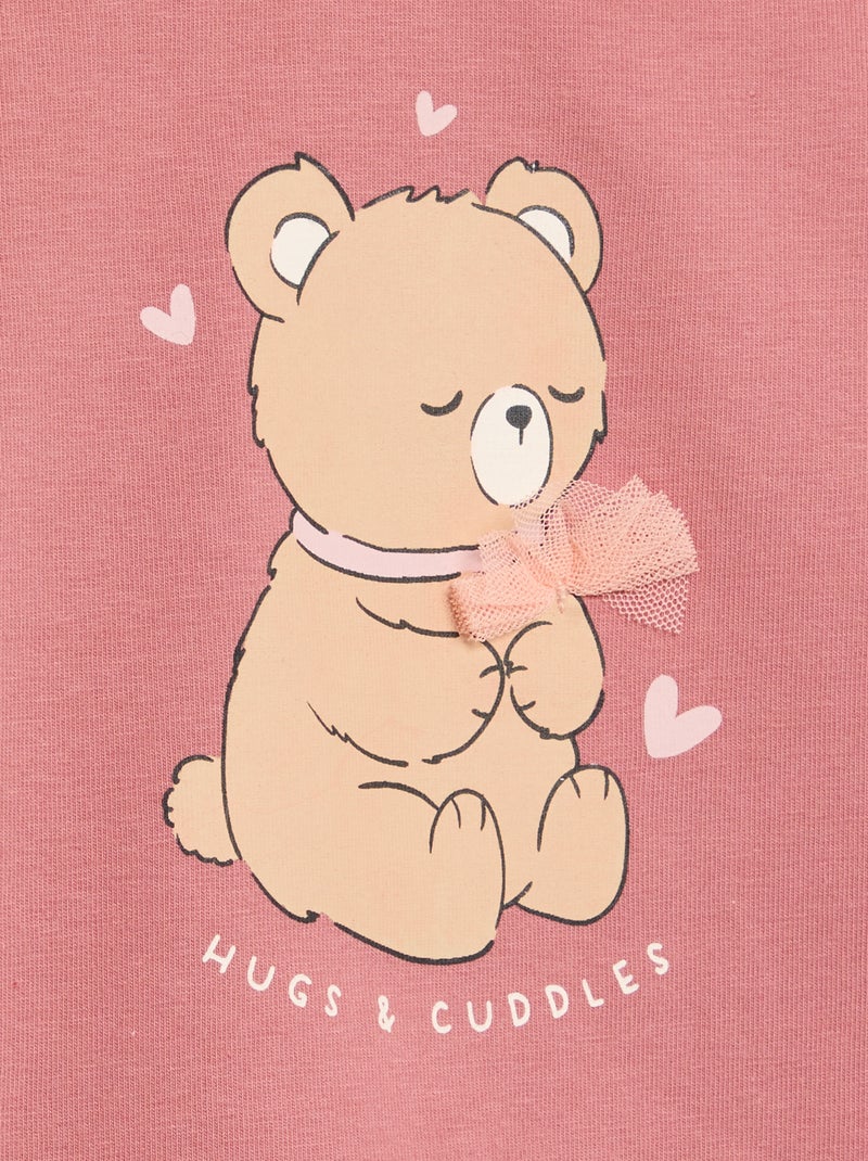 Sous-pull avec nœud animé Rose - Kiabi