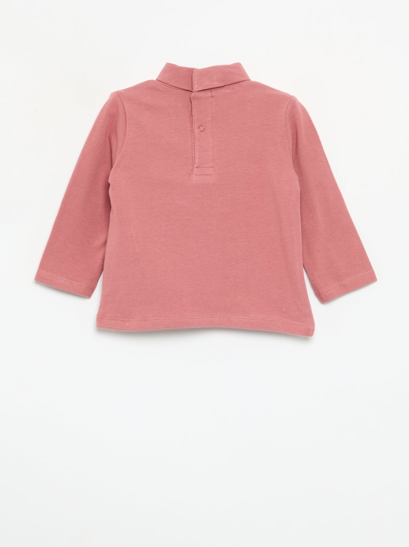 Sous-pull avec nœud animé Rose - Kiabi