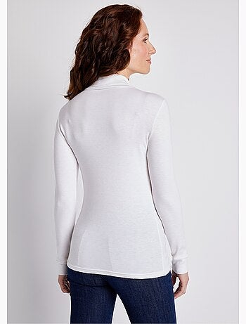 Sous-pull chaud col roulé maille interlock unie - Afibel