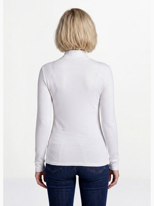 Sous-pull chaud col roulé maille interlock unie - Afibel - Kiabi