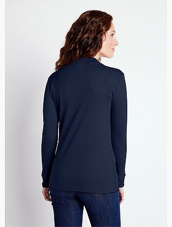 Sous-pull chaud col roulé maille interlock unie - afibel