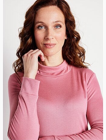 Sous-pull chaud col roulé maille interlock unie - Afibel