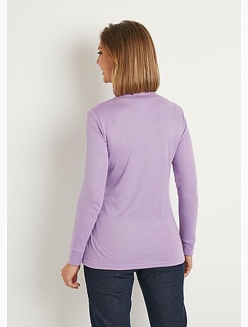 Sous-pull chaud col roulé maille interlock unie - Afibel