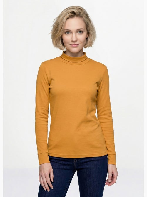 Sous-pull chaud col roulé maille interlock unie - Afibel - Kiabi