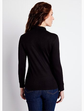 Sous-pull chaud col roulé maille interlock unie - Afibel