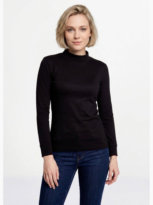 Sous-pull chaud col roulé maille interlock unie - Afibel - Kiabi