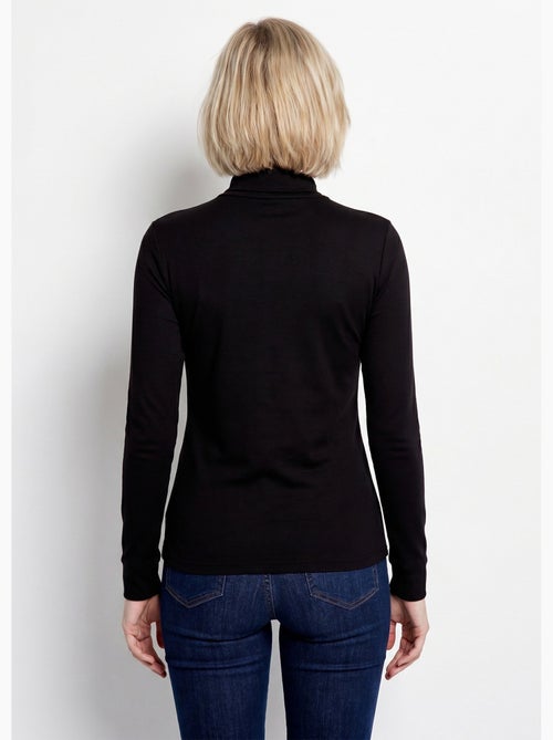 Sous-pull chaud col roulé maille interlock unie - Afibel - Kiabi