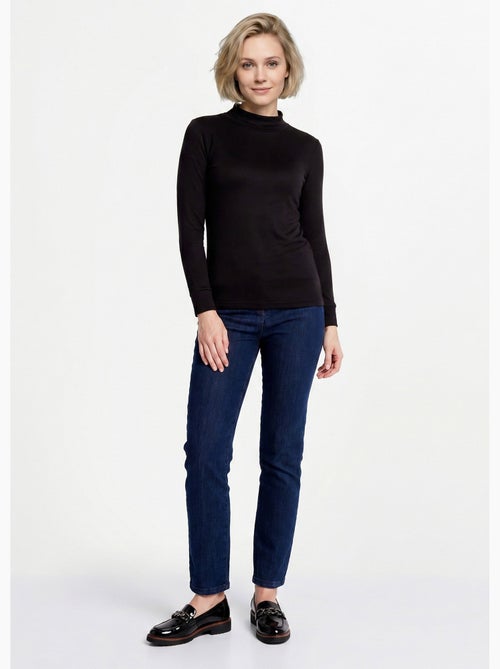 Sous-pull chaud col roulé maille interlock unie - Afibel - Kiabi