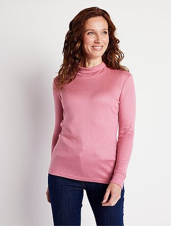 Sous-pull chaud col roulé maille interlock unie - Afibel