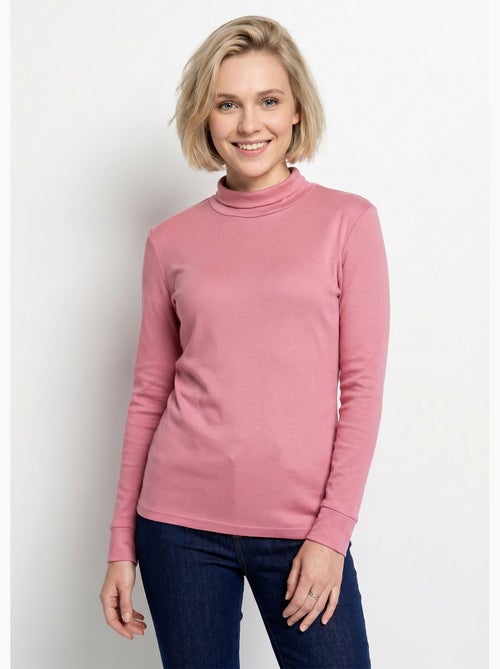 Sous-pull chaud col roulé maille interlock unie - Afibel - Kiabi