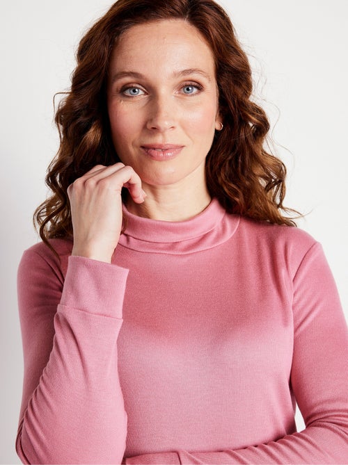 Sous-pull chaud col roulé maille interlock unie - Afibel - Kiabi