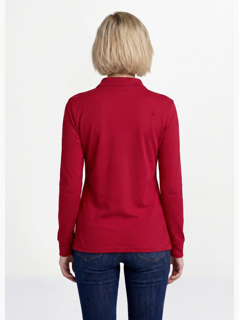 Sous-pull chaud col roulé maille interlock unie - afibel Rouge - Kiabi
