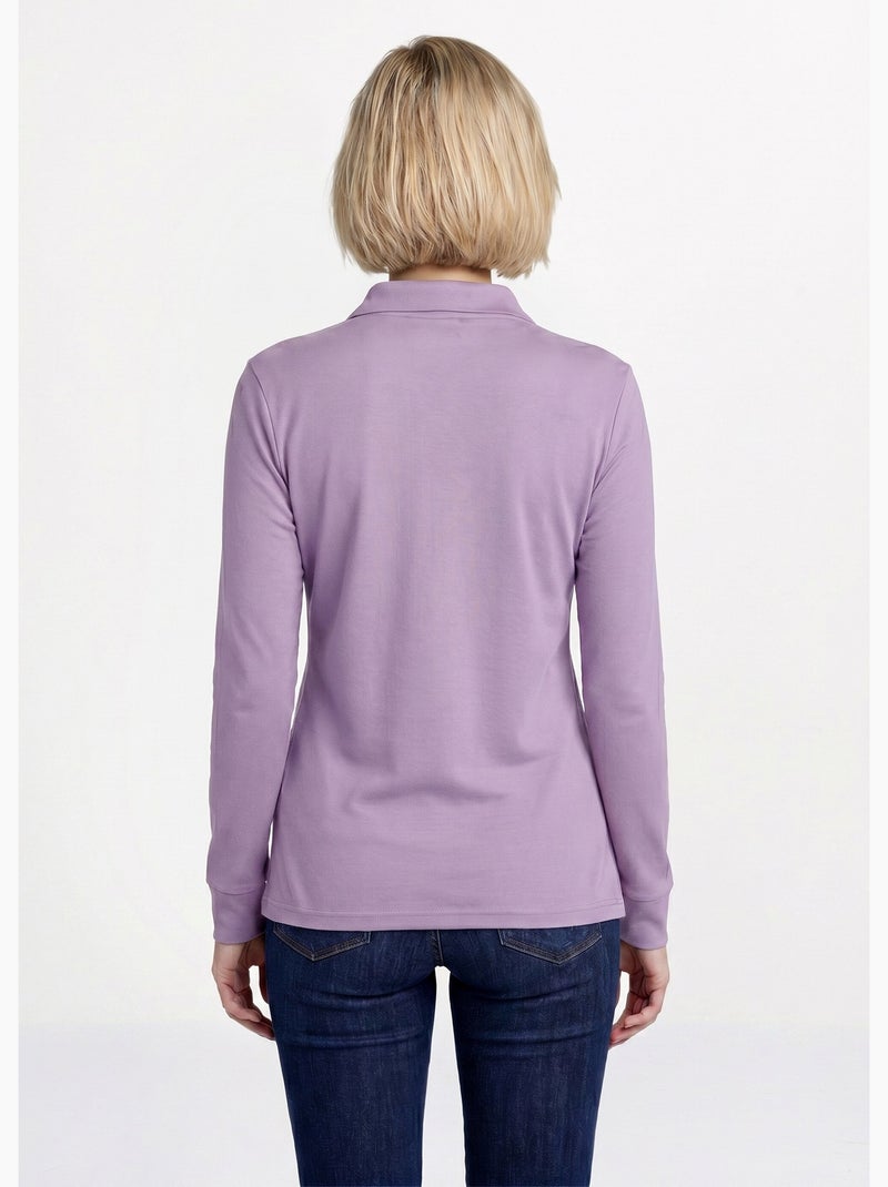 Sous-pull chaud col roulé maille interlock unie - Afibel Violet - Kiabi