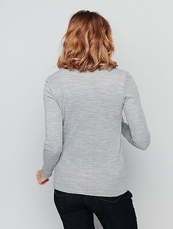 Sous-pull chaud col roulé maille interlock unie