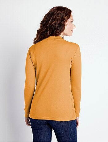 Sous-pull chaud col roulé maille interlock unie