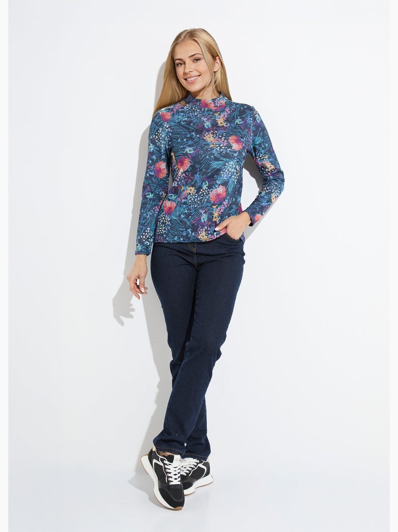 Sous-pull chaud court col montant - Afibel Bleu Violet - Kiabi