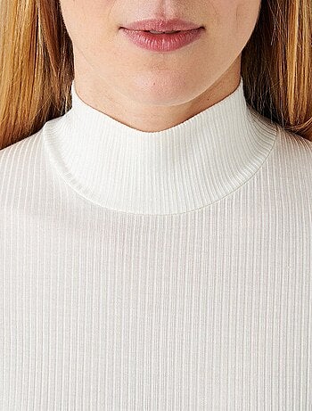 Sous-pull col montant maille côtelée labellisée Thermolactyl et soie - Damart