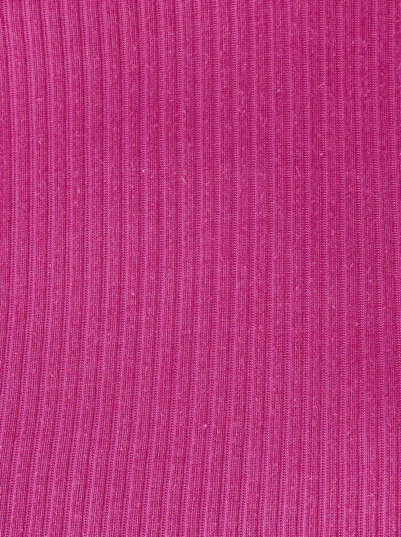Sous-pull col montant maille côtelée labellisée Thermolactyl et soie - Damart Rose framboise - Kiabi