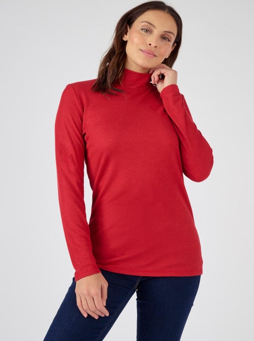 Sous-pull col montant maille côtelée labellisée Thermolactyl et soie - Damart - Kiabi