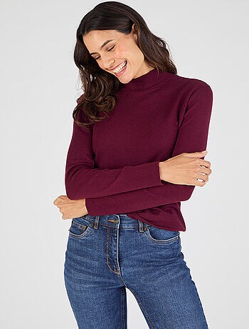 Sous-pull col montant maille côtelée Thermolactyl et soie - Damart