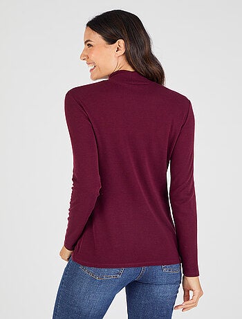 Sous-pull col montant maille côtelée Thermolactyl et soie - Damart