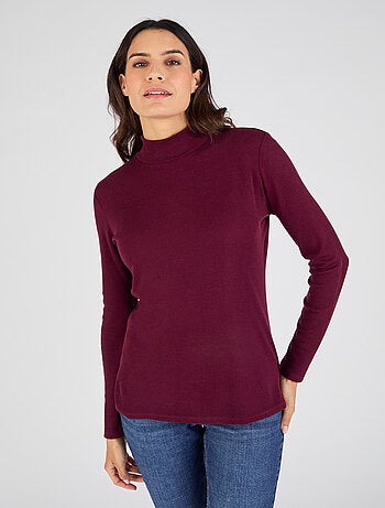 Sous-pull col montant maille côtelée Thermolactyl et soie - Damart