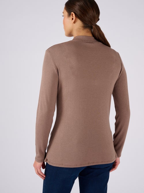 Sous pull col montant maille côtelée Thermolactyl et soie - Damart - Kiabi