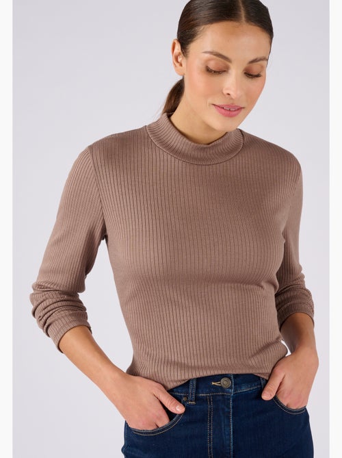 Sous pull col montant maille côtelée Thermolactyl et soie thermique - Damart - Kiabi