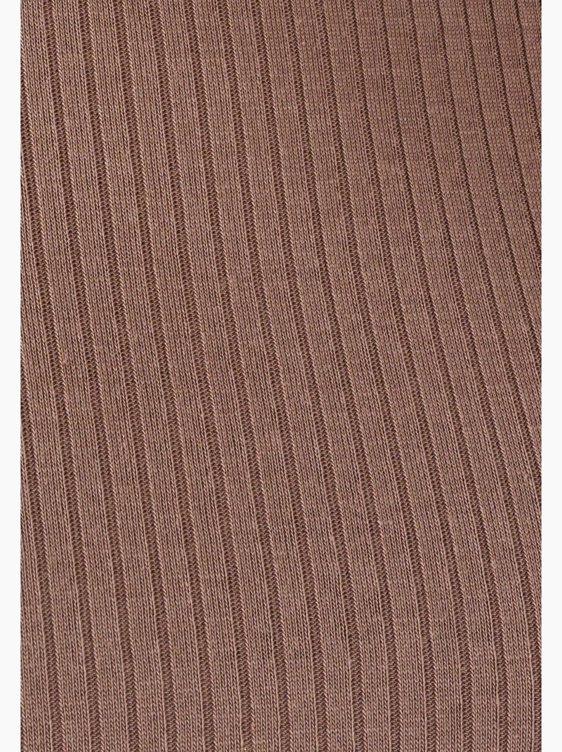 Sous pull col montant maille côtelée Thermolactyl et soie thermique - Damart Marron - Kiabi