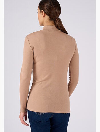 Sous-pull col montant maille côtelée Thermolactyl et soie thermique - Damart