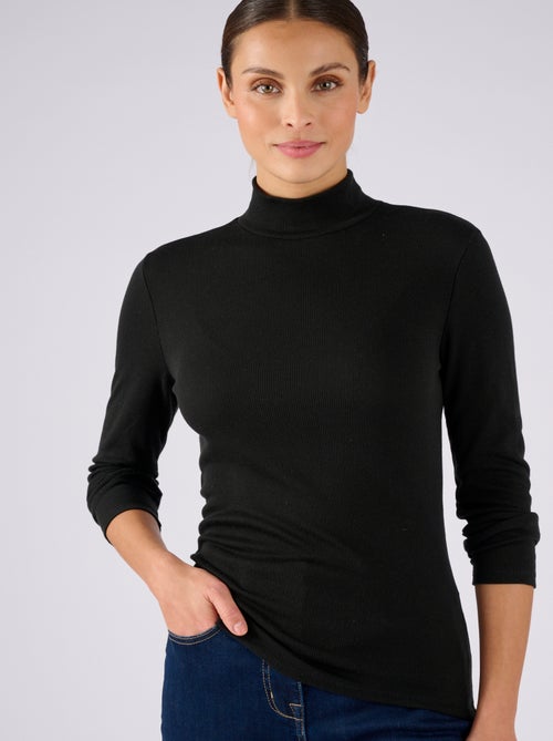 Sous-pull col montant maille côtelée Thermolactyl et soie thermique - Damart - Kiabi