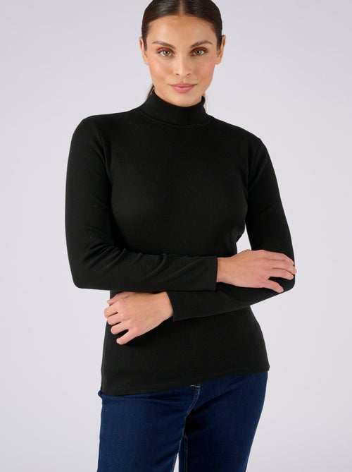 Sous-pull col montant maille côtelée Thermolactyl et soie thermique - Damart - Kiabi