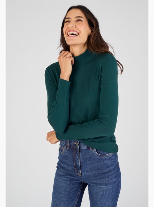 Sous-pull col montant maille côtelée Thermolactyl et soie thermique - Damart - Kiabi