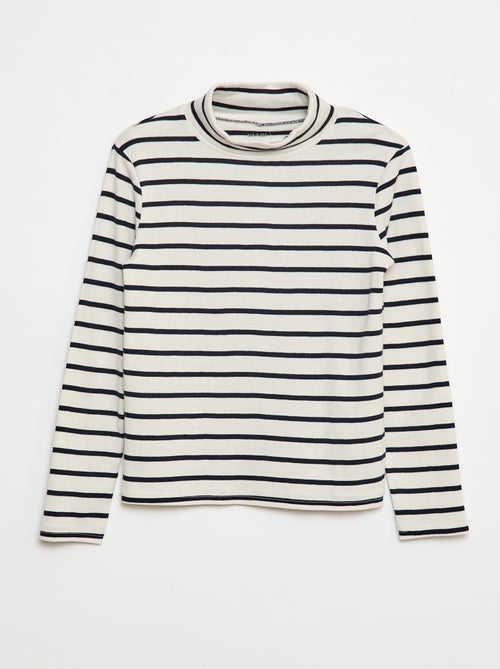 Sous-pull col roulé à rayures - Kiabi