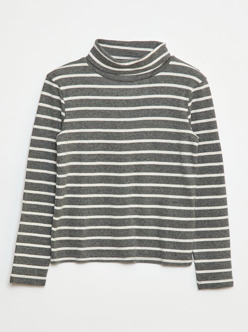 Sous-pull col roulé à rayures - Kiabi