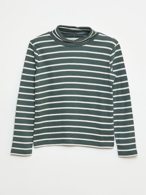 Sous-pull col roulé à rayures - Kiabi