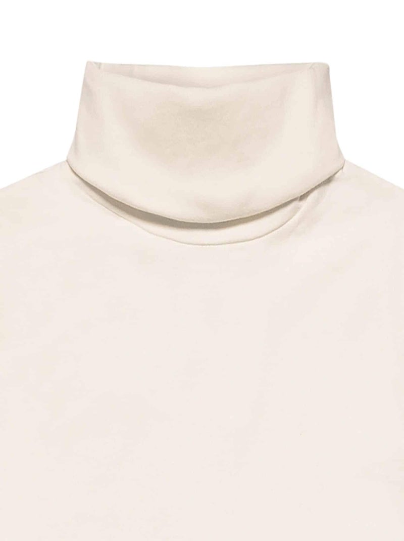 Sous-Pull Col Roulé   Coton Jersey   HARMONIE - 'LA FAUTE A VOLTAIRE' Beige - Kiabi