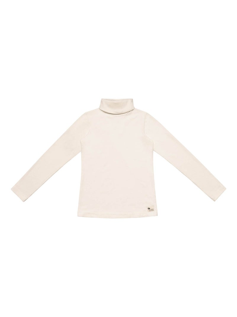 Sous-Pull Col Roulé   Coton Jersey   HARMONIE - 'LA FAUTE A VOLTAIRE' Beige - Kiabi