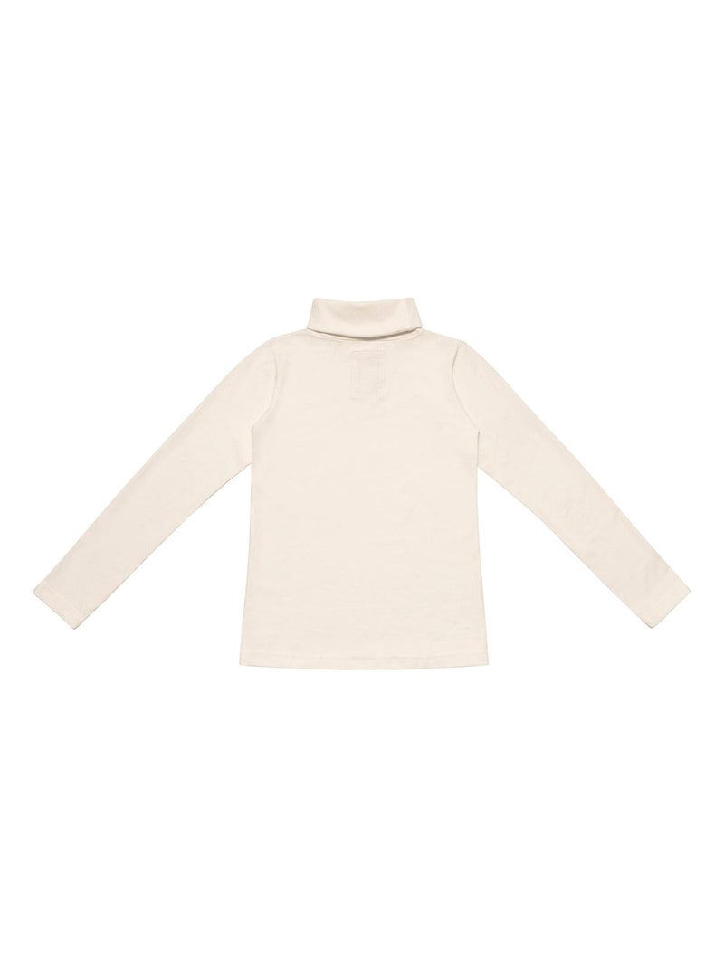 Sous-Pull Col Roulé   Coton Jersey   HARMONIE - 'LA FAUTE A VOLTAIRE' Beige - Kiabi