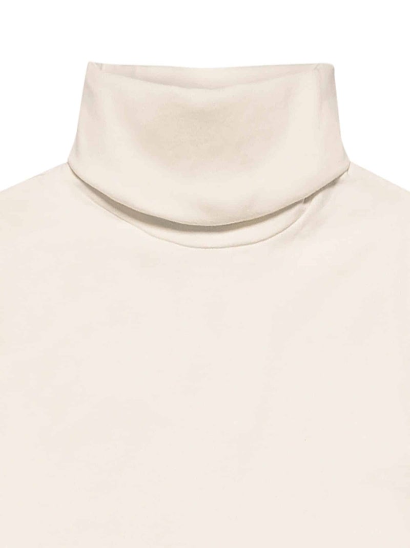 Sous-Pull Col Roulé   Coton Jersey   HARMONIE - 'LA FAUTE A VOLTAIRE' Beige - Kiabi