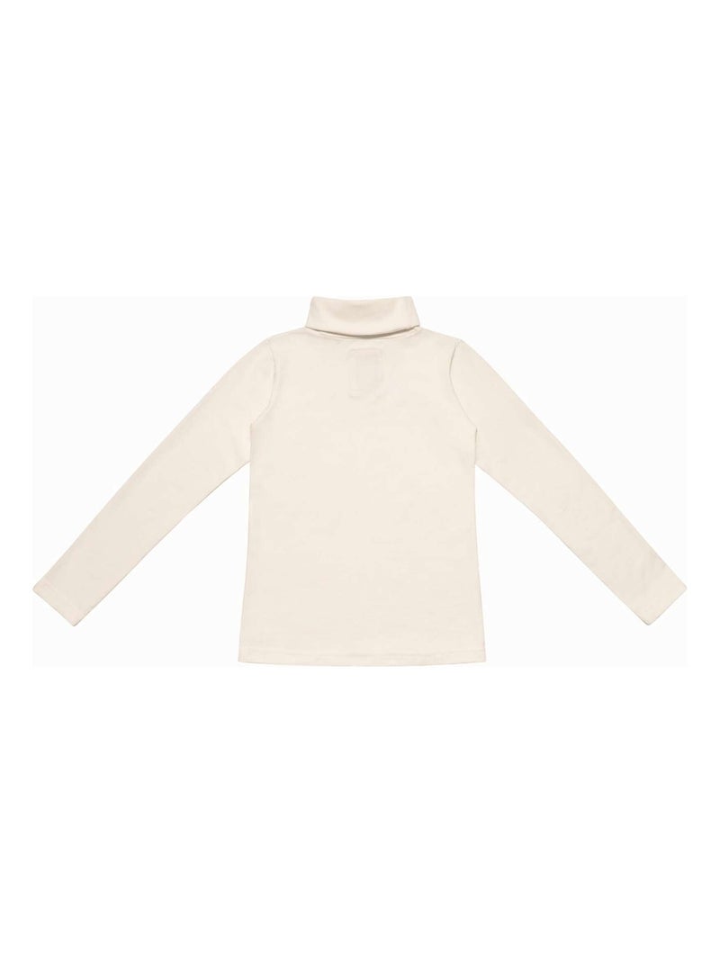Sous-Pull Col Roulé   Coton Jersey   HARMONIE - 'LA FAUTE A VOLTAIRE' Beige - Kiabi