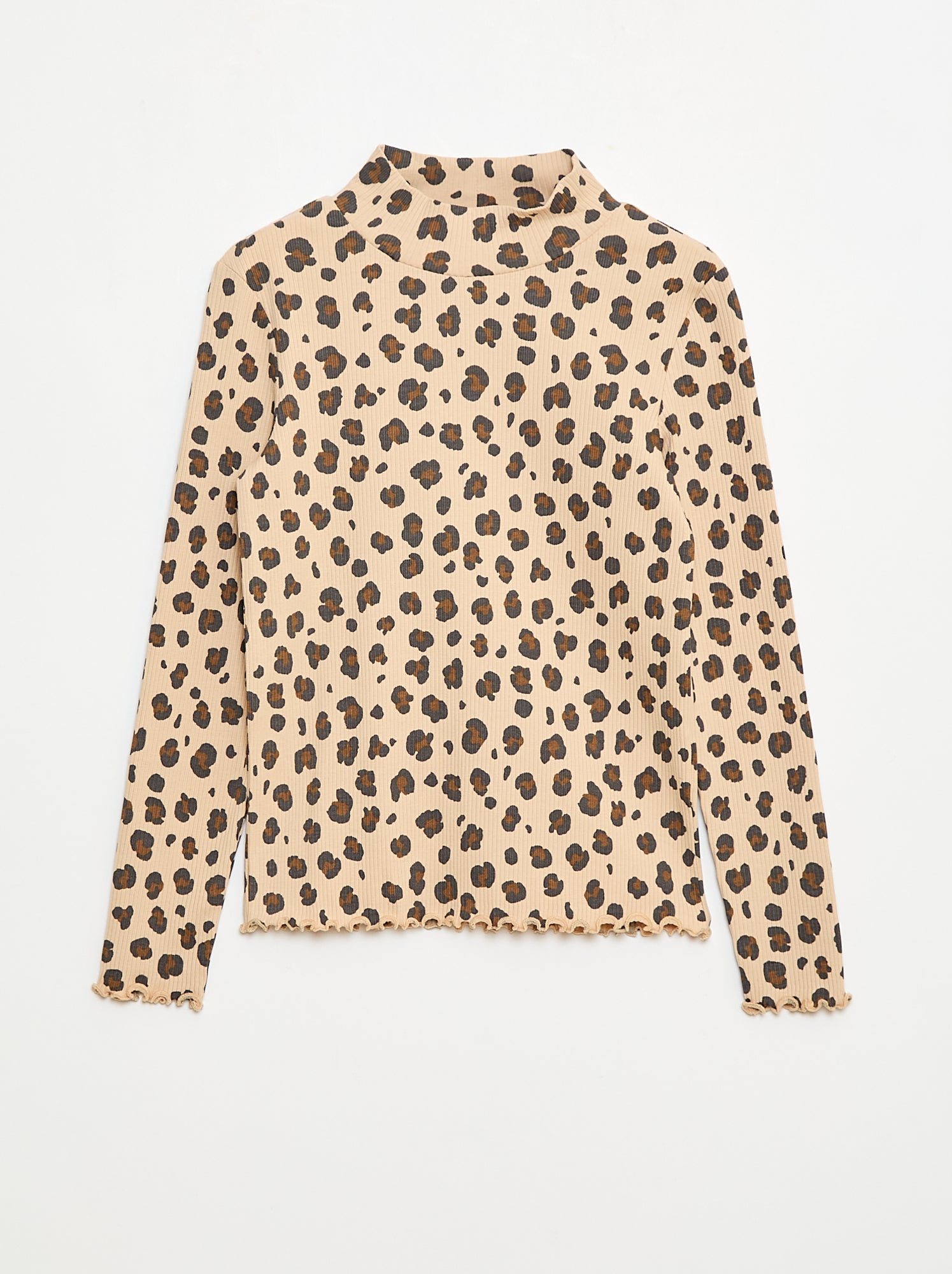 Sous pull col roulé en côte de coton