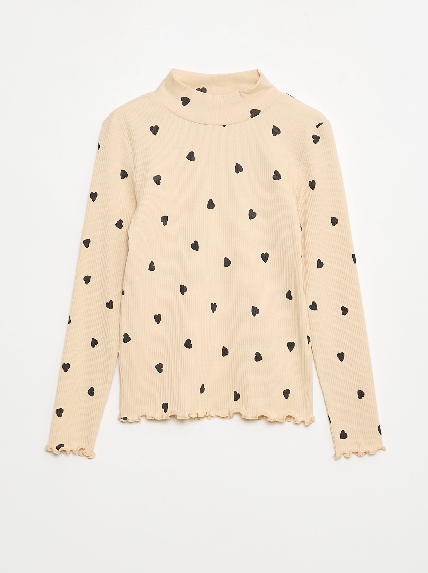 Sous pull col roulé en côte de coton