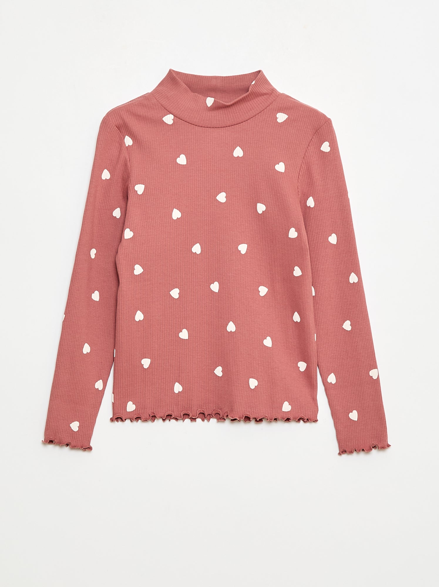 Sous pull col roulé en côte de coton