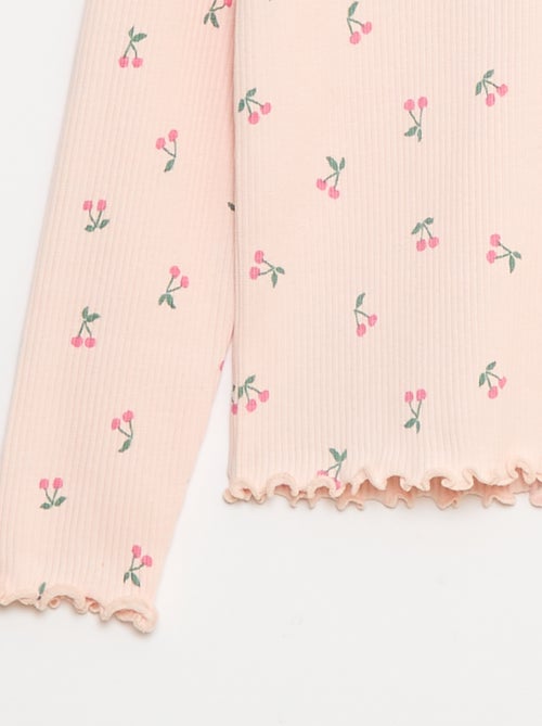 Sous pull col roulé en côte de coton - Kiabi