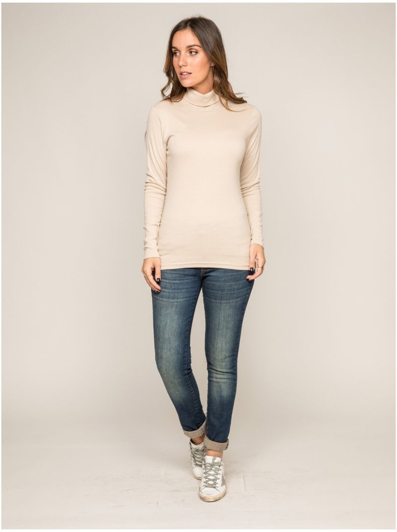 Sous pull col roulé FUSEE Beige - Kiabi